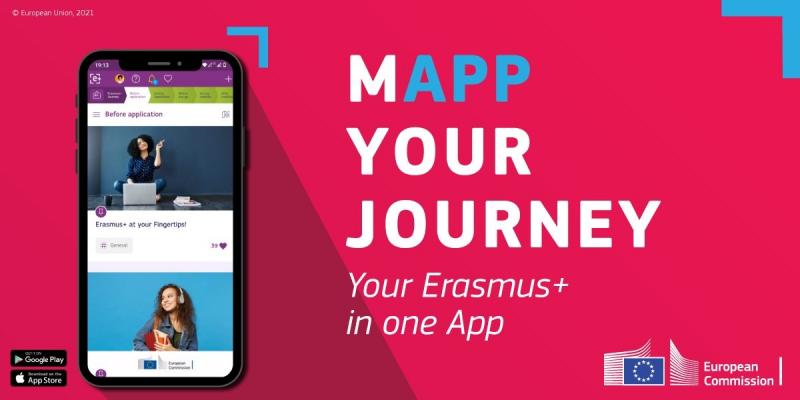 Promotie voor de Erasmus+ app