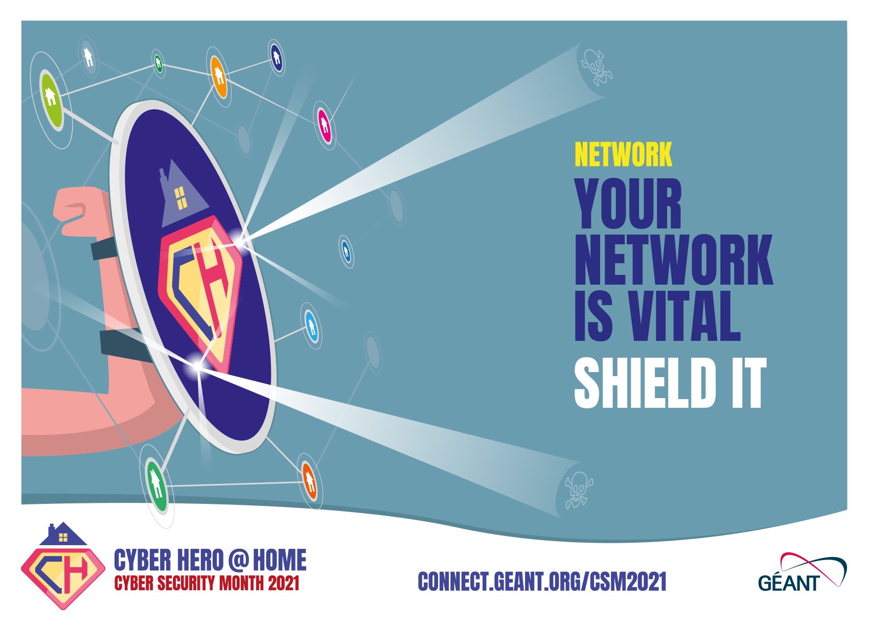 Campagnebeeld voor het thema 'Protect your network"