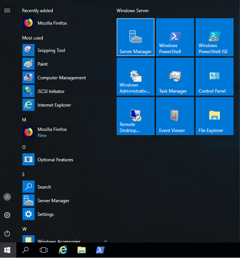 dashboard - Windows Server Manager