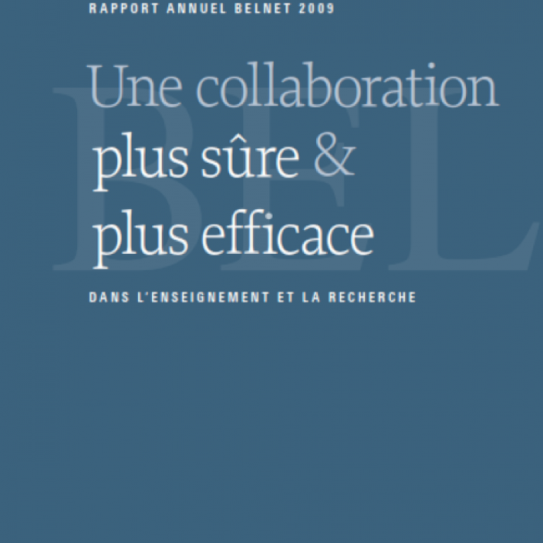 Couverture du rapport annuel 2009 sur fond de couleur bleue.