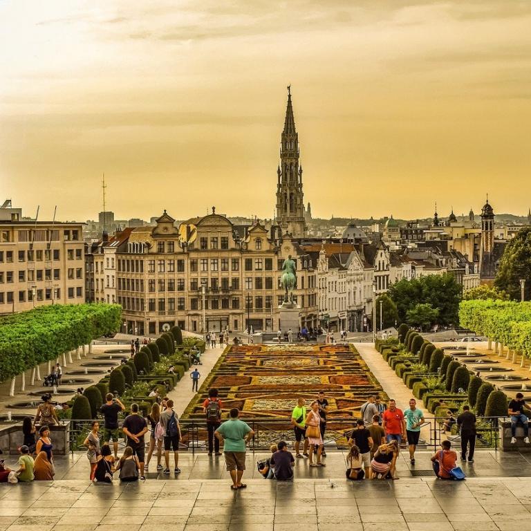 Zicht op Brussel vanop de Kunstberg